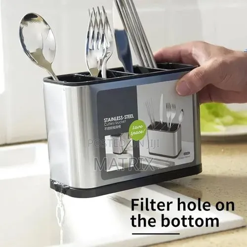 Stainless Steel Kitchen Utensil Holder - 1