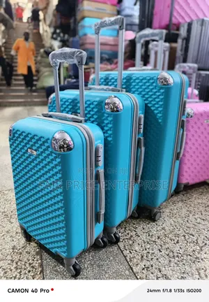 Noble Plastic Suitcases Full Set - 3pcs (Blue)