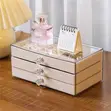 3-Layer Acrylic Jewelry Organizer Box with Velvet Drawers - 2