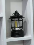 Portable Retro LED Camping Lantern - Rechargeable Outdoor Lamp - 3