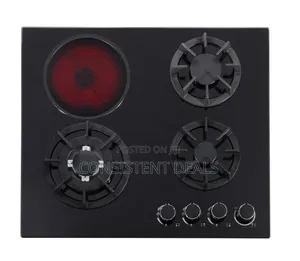 Tempered Glass 3 Burner Gas Cooker + 1 Infrared