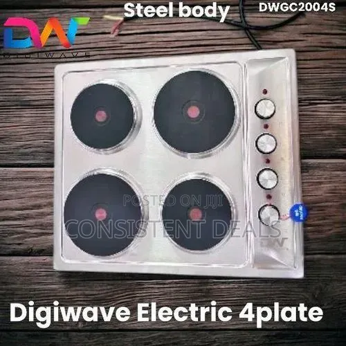 4 Burner Stainless Steel Electric Cooker - 1