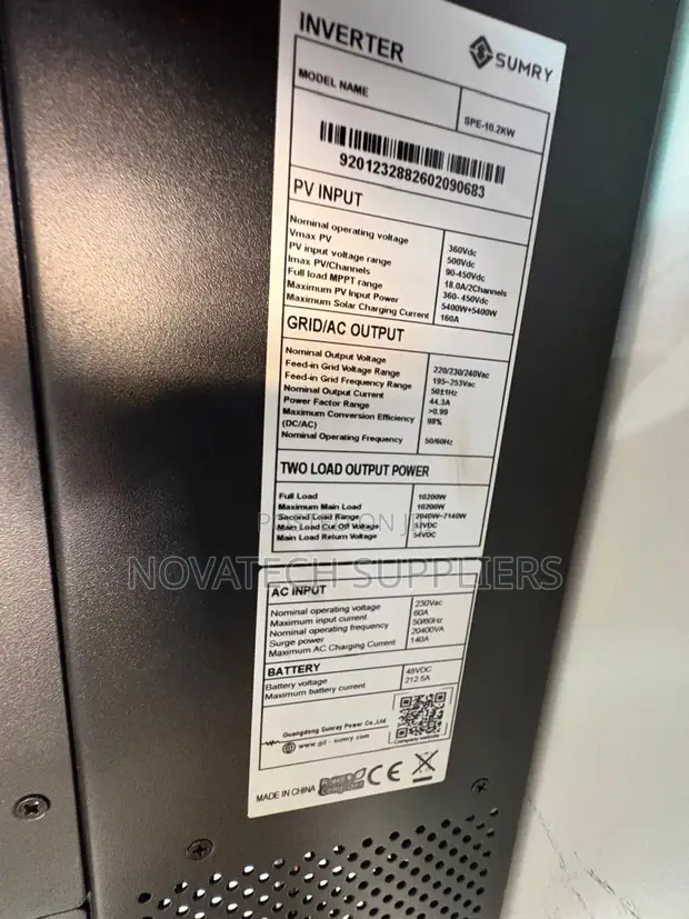 Sumry SPE-10.2KW 48V Hybrid Solar Inverter Dual Load - 1