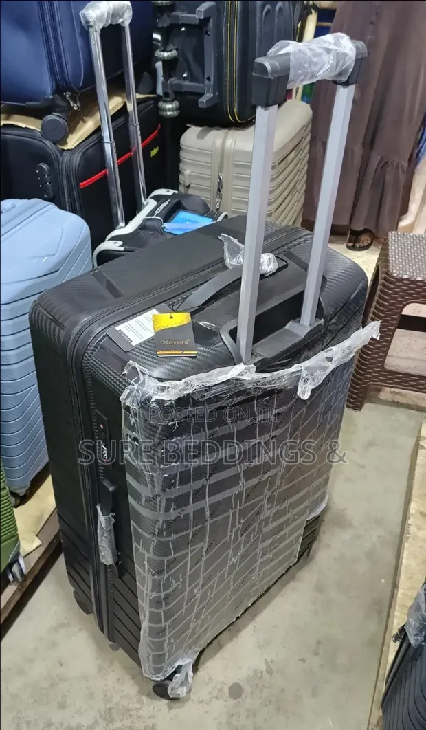 Large Aptonia Rubber Suitcase - Black - 1