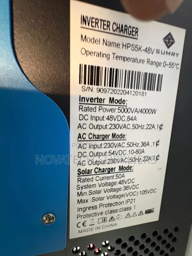 Sumry HPS5K-48V Solar Hybrid Inverter 5KVA 48V - 1