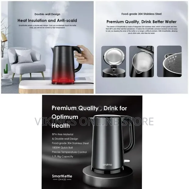 Oraimo Electric Stainless Steel Kettle 1.7L - 1