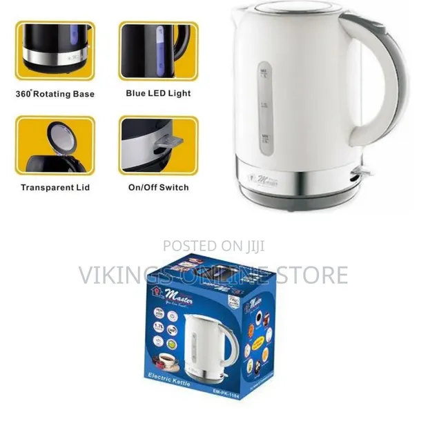 Electro Master 1.7L Plastic Electric Kettle - 1
