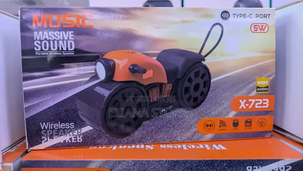 Portable Wireless Bluetooth Speaker - Motorcycle Design - 1