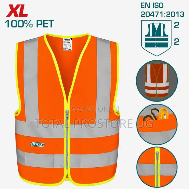 Reflection Vest XL - Fluorescent Orange - 1