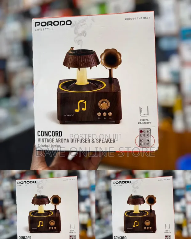 Porodo Lifestyle Concord Vintage Aroma Diffuser & Speaker - 1