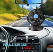 Single 12V Car Dashboard Fan - 2