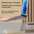 Ergonomic G1 Aluminum Laptop Stand with Wooden Base - 3