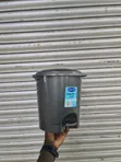 Gray 6-Litre Plastic Dust Bin - 1