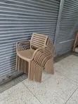 Liberty Plastic Dining Chairs (Brown, Brand New) - 3
