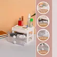 Portable Mini Desktop Cosmetics Organizer with 2 Drawers - 2