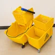 Yellow Plastic Mopping Bucket - 1