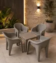 Simplive Outdoor Plastic Table and Chairs Set - 2