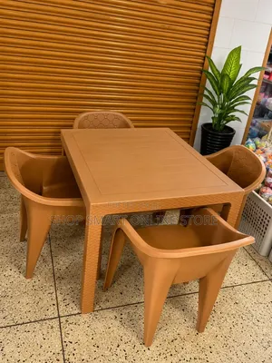 Brand New Heavy Duty Plastic Dining Table and Chairs Set