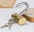 80mm Heavy Duty Brass Padlock with Hardened Steel Shackle - 1