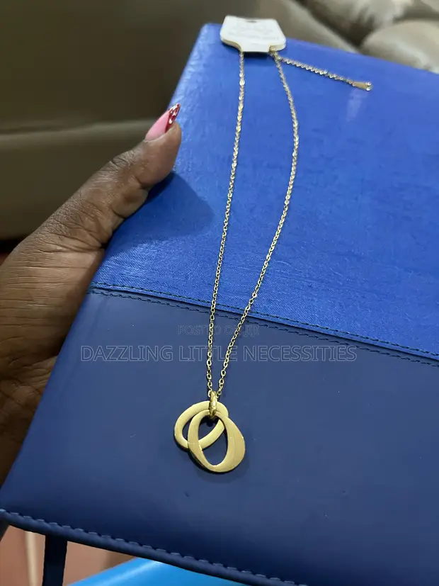 Oval Twist Stainless Steel Necklace - Gold - 1