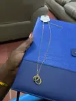 Oval Twist Stainless Steel Necklace - Gold - 4