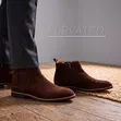 Brown Suede Chelsea Boots - Men's Size 43 - 1
