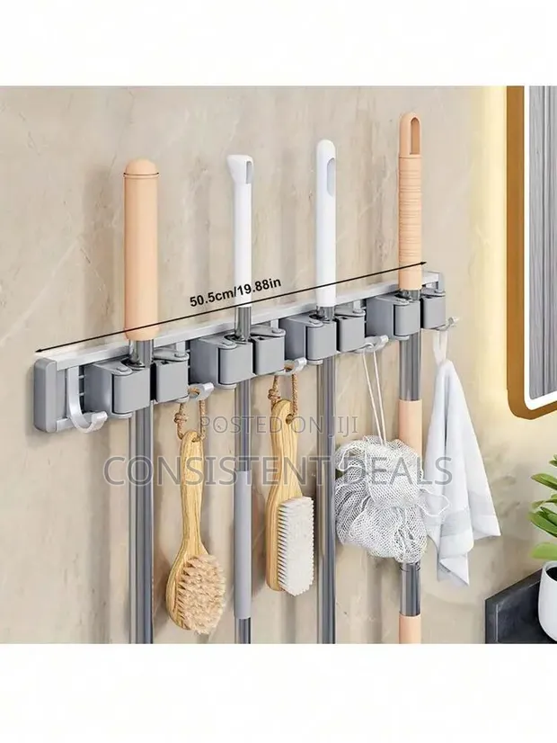 Wall Mounted Mop and Broom Holder - 1
