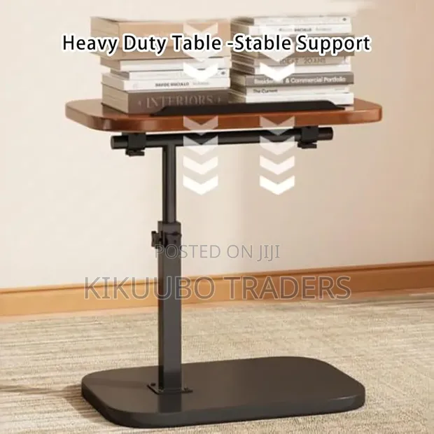 Adjustable Height C-Shape Sofa End Table - 1