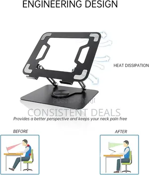 Adjustable Desktop Stand with 360° Swivel Base