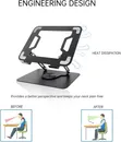 Adjustable Desktop Stand with 360° Swivel Base - 1