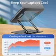 Adjustable Desktop Stand with 360° Swivel Base - 2