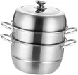 3-Tier Stainless Steel Food Steamer Pot - 2
