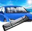 Premium Quality Accordion Metallic Reflective Car Sun Shade - 1
