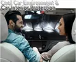 Premium Quality Accordion Metallic Reflective Car Sun Shade - 2