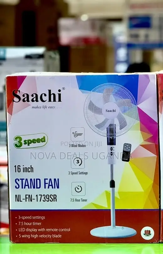 Saachi 16-inch Stand Fan with Remote - 1