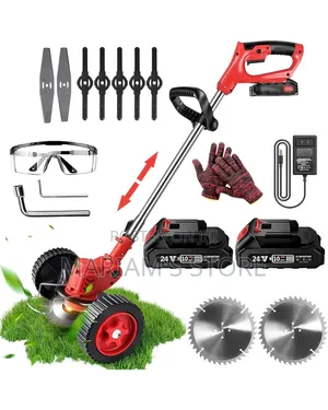 Cordless Grass Trimmer Kit with Alloy Saw Blade