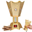 Metallic Electric Bakhoor Incense Burner with Palm Tree Design - 1