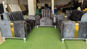 Grey Chesterfield Sofa Set - Brand New