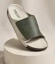 Men's Classic Beige/Green Polex Comfort Push-in Sandals - 2