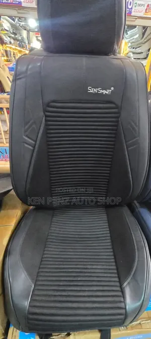 Black Leather and Cloth Car Seat Covers for Toyota