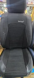 Black Leather and Cloth Car Seat Covers for Toyota - 2
