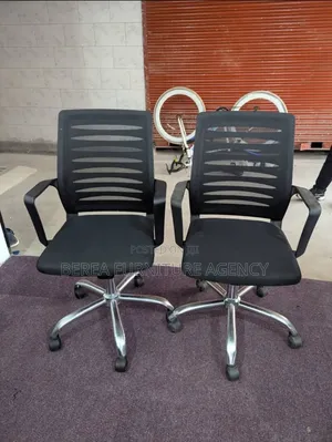 Mesh Mid-Back Adjustable Office Chairs (Used, 2 pcs)