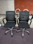Mesh Mid-Back Adjustable Office Chairs (Used, 2 pcs) - 2