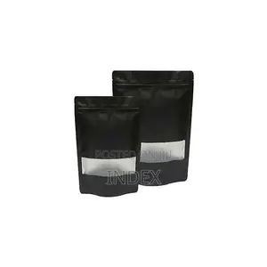 50 Pcs Black Food Grade Ziplock Stand Up Pouches