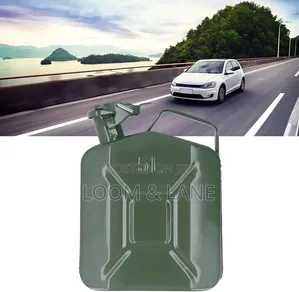5-Liter Green Metal Jerrycan for Fuel Storage