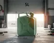 5-Liter Green Metal Jerrycan for Fuel Storage - 2