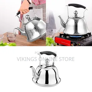 5 Litre Whistling Tea Boiling Kettle - Silver