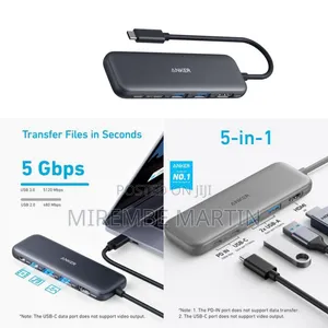 Anker 332 USB-C Hub, 5-in-1 USB-C to HDMI Splitter