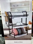 Alpine 3-Tier Kitchen Rack - Black - 1