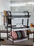Alpine 3-Tier Kitchen Rack - Black - 2